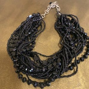 Black Glass Bead Choker